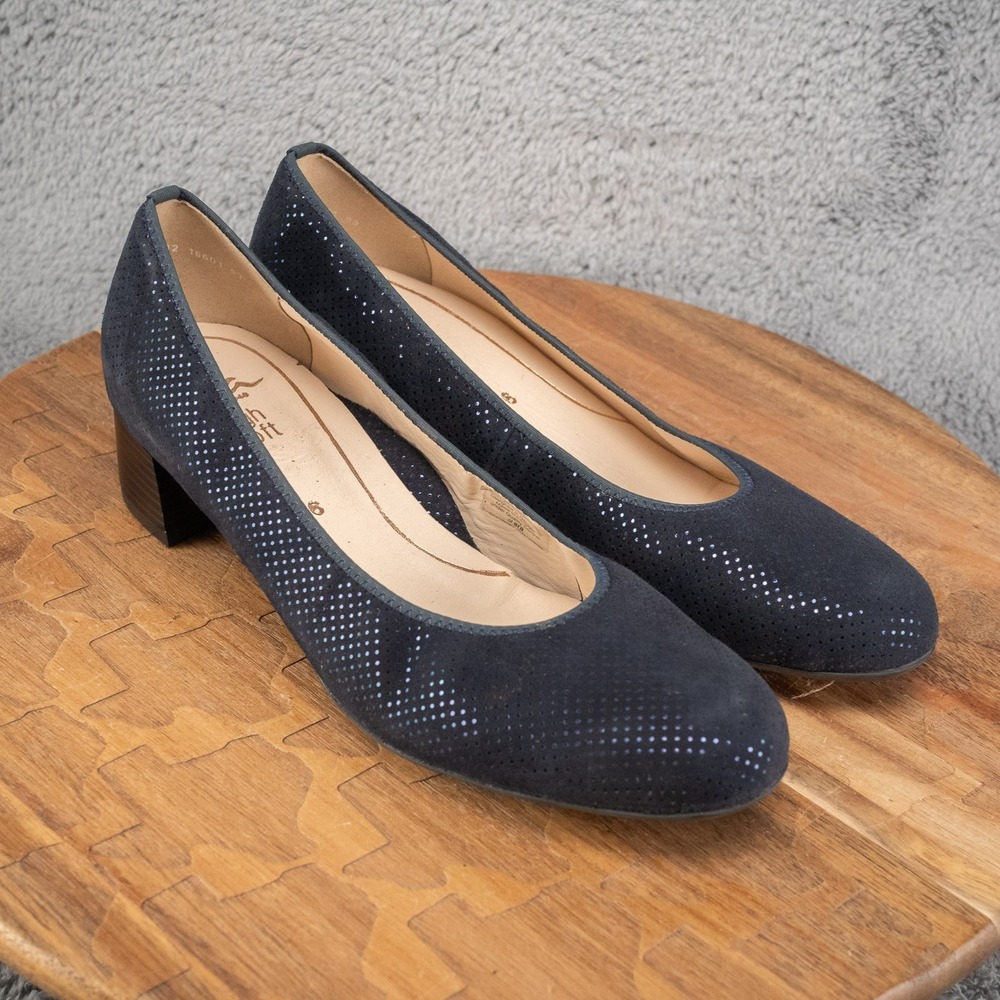 Ara Blue Sparkly Women's Vivian Pump - Wide Size 8.5
